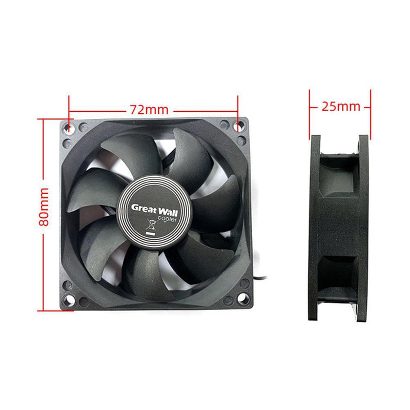 Silent Fan for Computer Cases Chassis Cooling Fan Hydraulic Bearing (8cm)