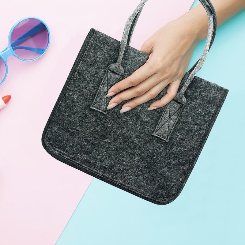 Felt Storage Organizer Portable Book Magazine Basket Laundry Clothes Bag  Newly