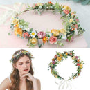 Daisy Flower Rose Crown Floral Wreath Headband Colorful Flower Bridal H2I3