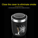 Push Type Portable LED Car Ashtray Cigarette Cylinder Holder (Black) Newly
