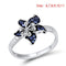 Women Wedding Diamond Purple Mandala Flower Ring Jewel Ring Engagement Ring