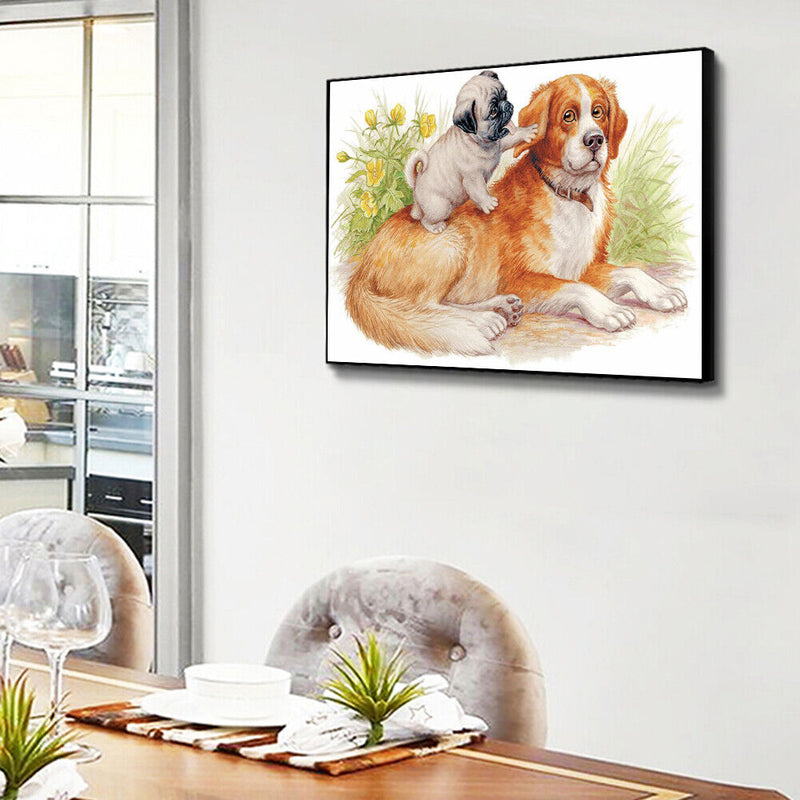 Dog Puppy Oil Paint By Numbers Hand Painted Frameless Painting Home Art Ornam