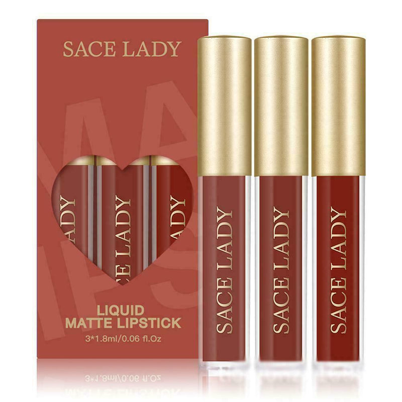 Lip Glaze Set Sample Combination Velvet Matte Waterproof Cup Non-stick O9T8