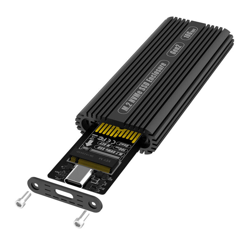 USB3.1 Gen2 10Gbps Cooling Case PCIE NVMe M-Key M.2 SSD External Enclosure