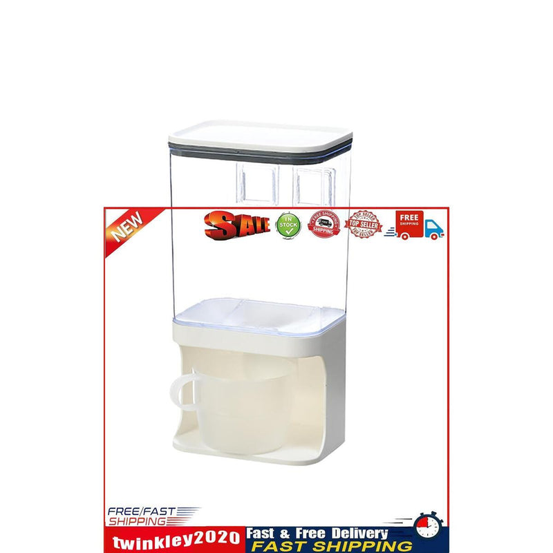 Dry Food Dispenser Wall Mounted - Grains Storage Space Saving (1000ml) Newly