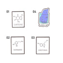 Clasp Denim Jackets Lapel Pin Letter Badge Enamel Pin Chemical Equation Brooch