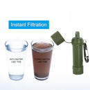 Drinking Water Filter Hiking Survival Water Purifier w/ Straw (Army Green) Newly