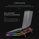 Gaming Laptop Air Flow Cooling Fan Notebook USB Cooler Radiator (Rainbow)