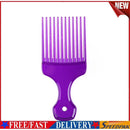 Wide Teeth Afro Hair Fork Comb Unisex Hairstyle Curly Insert Brush (Purple)