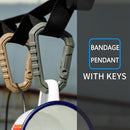 5pcs Outdoor Carabiner Molle Buckle Keychain Hook Camping D Buckle (Orange)