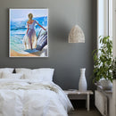Oil Painting By Numbers Acrylic Handmade Beach Girl Digital Picture Art Dec