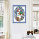 14CT Partial Cross Stitch Snowman Counted DIY Kits Handmade Cotton Embroidery
