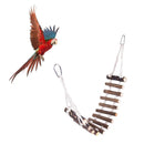 Wood Parrot Bridge, Cage Hammock Swing Toys for Birds Parakeet Budgie Cockatiel