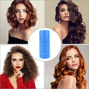 Self Grip Hair Rollers DIY Hairdressing Self-Adhesive Curling Rod (Blue) Newly