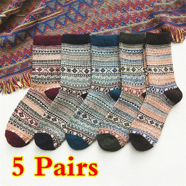 Women Men Thick Rich Wool Sock Thermal Socks Hike Chunky Sock Winter Autumn