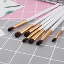 7pcs Soft Hair Wood Handle Eyeshadow Brush Cosmetics Makeup Brushes Set (F)