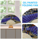 Lavender Field Oil Paint Folding Fan By Numbers DIY Painted Art Craft Gifts