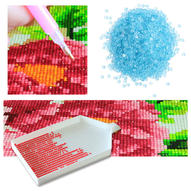 15g/Bag DIY Luminous Round Rhinestones Kit for Diamond Painting (Blue)