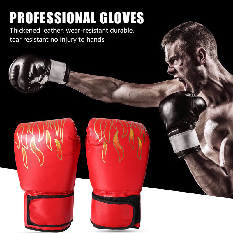 2pcs Kick Boxing Gloves for Men Women PU Karate Muay Thai MMA Sanda Training