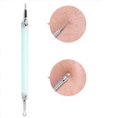 Detachable Double-Head Blackhead Acne Remover Needle Stainless Steel (Blue)