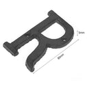 Metal Letters Cast Iron House Sign Doorplate DIY Cafe Wall Decoration (R) Newly