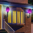 12LED Solar Flame Torch Light Flashing Purple Light Yard Stake Lamp (4pcs) Newly