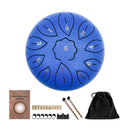6 inch 11 Tune Musical Instrument Steel Tongue Drum for Beginner (Blue) Newly