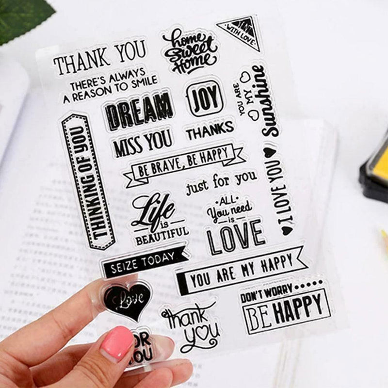 Happy Birthday Silicone Clear Stamp Transparents Rubber Scrapbookings DIY U7G4