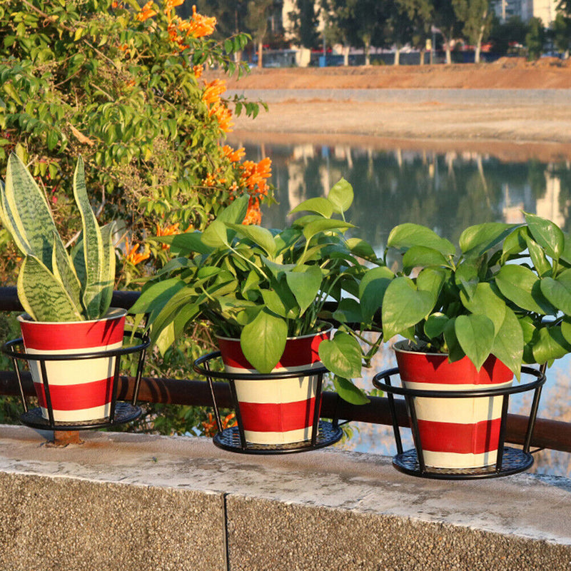 Garden Balcony Flower Stand Flower Basketball Holder Flowerpot for Wall Decoration