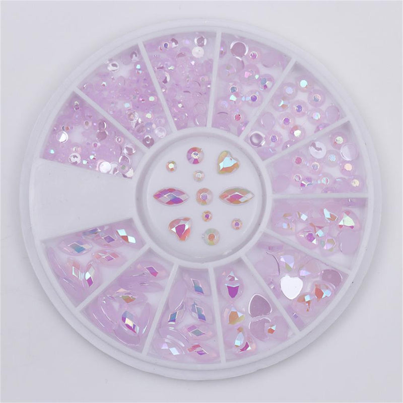 Water Dropped Elongated Glass Stone Nail Art Rhinestone DIY Tips Manicure Decor