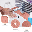 Kitchen Silicone Faucet Absorbent Mat Microfiber Sink Protector (A Pink) Newly