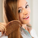 Peach Wood Comb Scalp Massage Relieve Fatigue Curved Comb (Wide Tooth) Newly