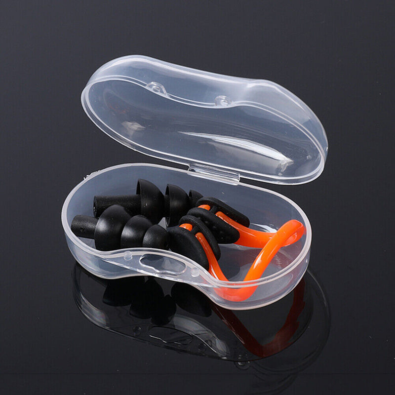 Waterproof Summer Swimming Earplugs + Nose Clip Kits for Surf Diving Water Sp