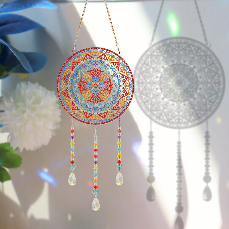 DIY Crystal Prism Teardrop Pendant Diamond Painting Kit Wind Chime (PFL06)