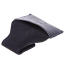 Black Faux Leather Chalk Holder Pouch with Clip Pool Billiards Snooker Cue Tool
