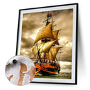 DIY Oil Paint by Numbers Sailboat Hand Painted Coloring Picture Gift Home Dec