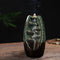 Incense Holder Ceramic Backflow Waterfall Incense Burner with 50 Cones (D) Newly