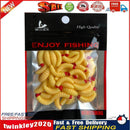 50pcs 2.4cm 0.5g Maggot Bionic Fishing Lures Artificial Soft Bait (Beige) Newly