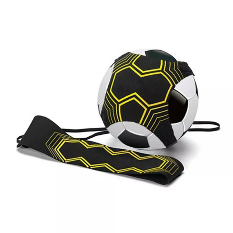 Soccer Ball Training Practice Auxiliary Football Kick Trainer Belt (Yellow)