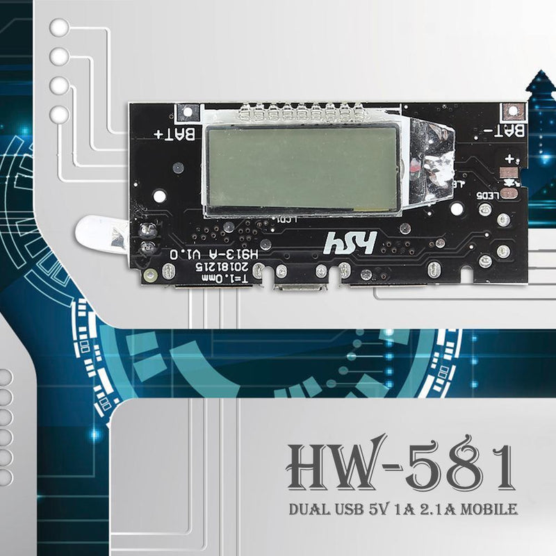 Dual USB 5V Power Bank Charger Module LCD Display 18650 Battery Charging Board