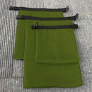 3pcs Coated Silicone Fabric Pressure Waterproof Dry Bag Pouch(Army Green)