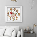 Full Embroidery Counted Elk Santa Claus 14CT DIY Needlework Sets Home Decor