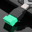 USB2.0 Type-A Male to 5pin Screw Terminal Apdater Connector