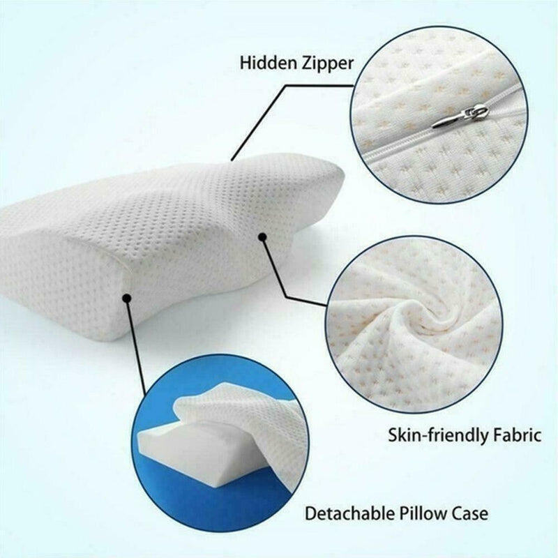 for Neck Pain Support Slow Rebound Memory Foam Pillow Cervical BEST Contour L7N5