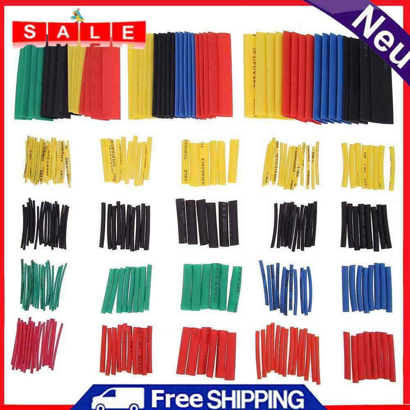 328pcs/Set 5 Farben 8 Größen Isolierung sortierten 2:1 Heat Shrink Komforthülle