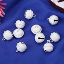 20pcs 25mm Metal Jingle Bells Christmas Hanging Decor Pet Pendant (White) Newly