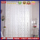 Romantic Floral Tulle Voile Curtain Drape Panel Sheer Scarf Valances White