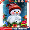 Snowman Frameless DIY Oil Paint by Numbers Kit Picture Coloring Canvas Art