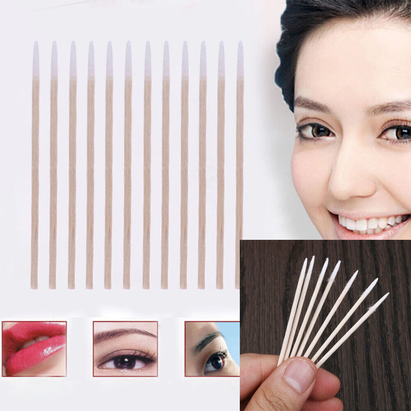 300pcs Wooden Handle Cotton Swab Makeup Applicator Medical Swabs