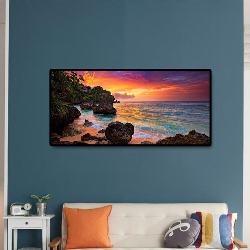 5D Full Round Diamond Painting Embroidery Mountain Scenery DIY Home Decoratio